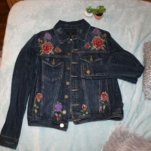 NWT BLANKNYC Embroidered Denim Jacket